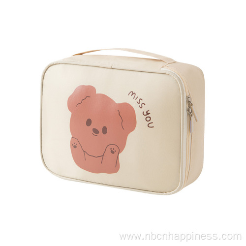 Cute Waterproof Handle Cosmetic Bag with Customized LOGO